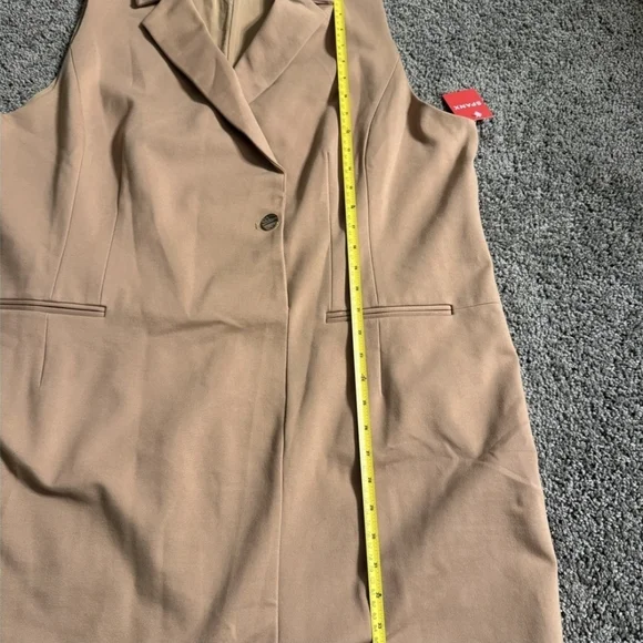 SPANX Elegant Tan Sleeveless Blazer Dress - Picture 6 of 9